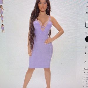 Bandage dress lavender mini dress